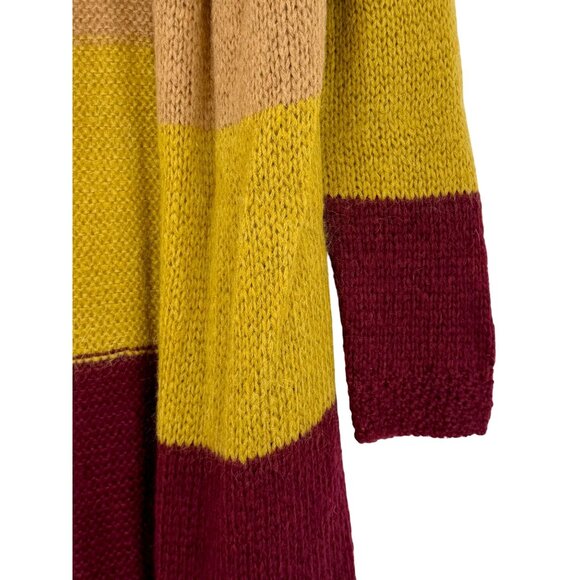 Free People Multicolored Knit Maxi Cardigan | Vtg Y2K Boho Grandmacore Grunge Lg - Picture 6 of 16